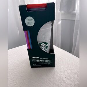 2021 Five Pack of Starbucks Reusable Cold Cups/Color Change Confetti